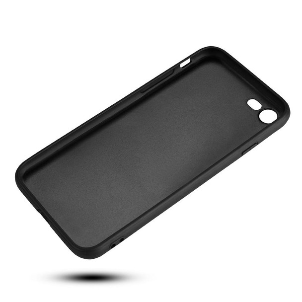 iPhone SE 2022 / SE 2020 / 8 / 7 Litchi PU Leather Anti-falling TPU Protective Case(Black)