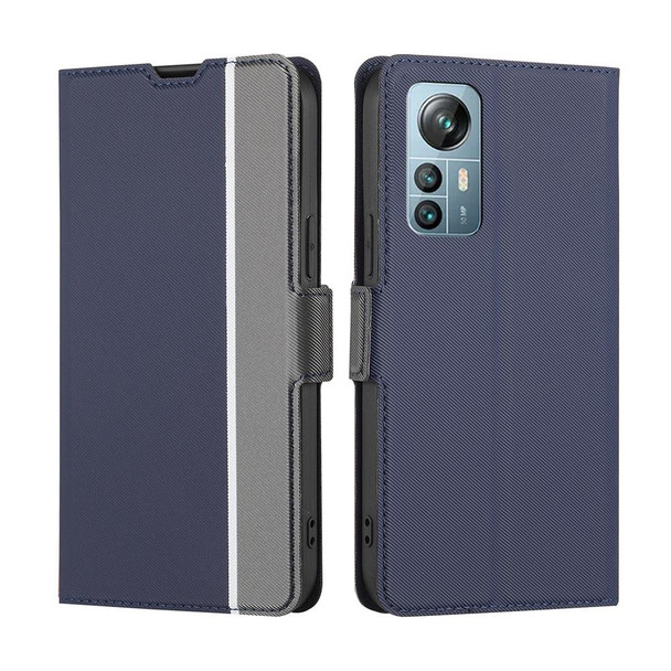 For Blackview A85 Twill Texture Side Buckle Leatherette Phone Case(Blue)