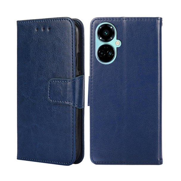 For Tecno Camon 19 / 19 Pro Crystal Texture Leatherette Phone Case(Royal Blue)