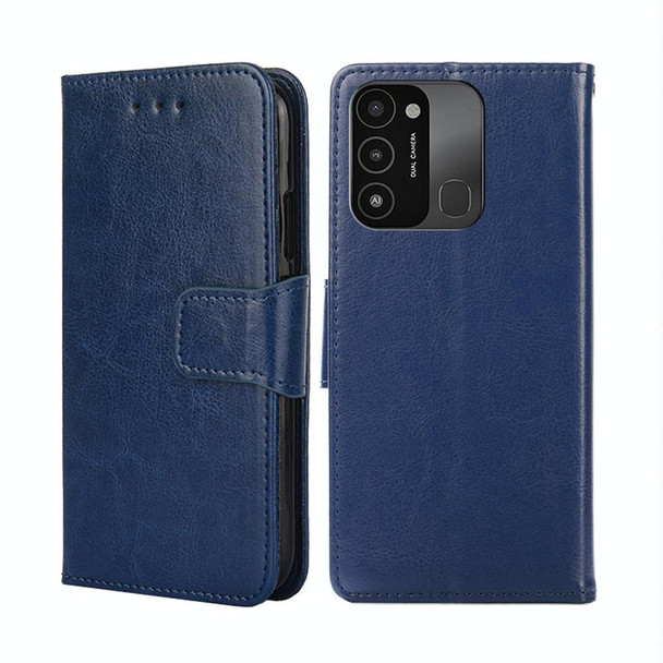 For Tecno Spark 8C Crystal Texture Leatherette Phone Case(Royal Blue)