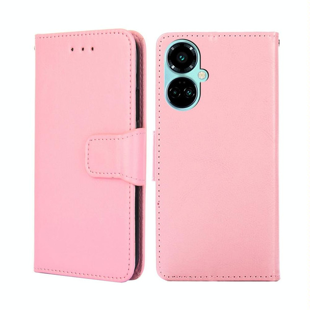 For Tecno Camon 19 / 19 Pro Crystal Texture Leatherette Phone Case(Pink)