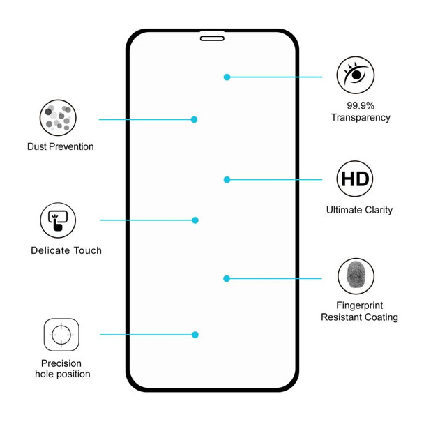 iPhone 11 Pro / XS / X 2PCS ENKAY Hat-prince Full Glue 0.26mm 9H 2.5D Tempered Glass Full Coverage Film