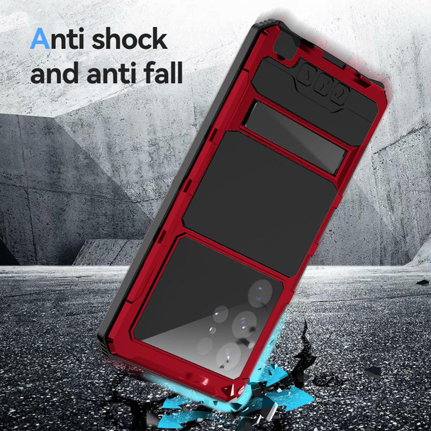 For Samsung Galaxy S22 Ultra 5G R-JUST RJ-56 3rd Gen Life Waterproof Dustproof Shockproof Phone Case(Red)