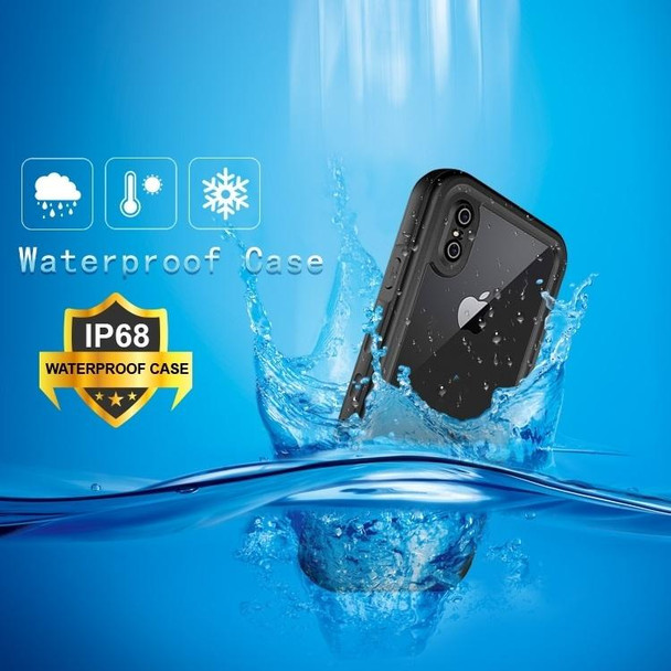 2m Waterproof Snowproof 2m Shockproof Dustproof PC+Silicone Case for iPhone X / XS (Black)