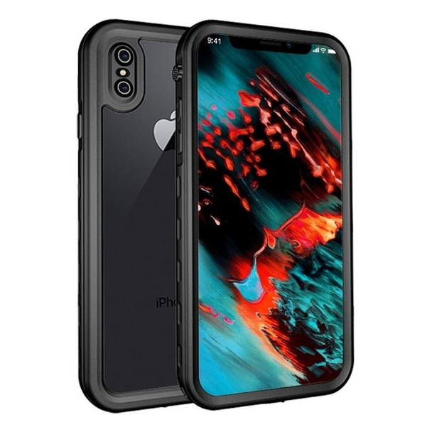 2m Waterproof Snowproof 2m Shockproof Dustproof PC+Silicone Case for iPhone X / XS (Black)