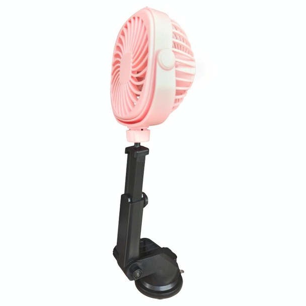 Car Suction Cup Fan Desktop Dormitory Office Kitchen Fan(Pink)