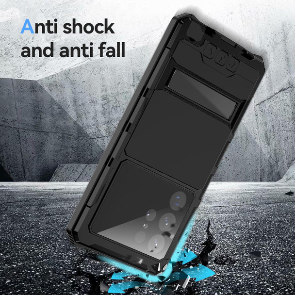 For Samsung Galaxy S23 Ultra 5G R-JUST RJ-56 3rd Gen Life Waterproof Dustproof Shockproof Phone Case(Black)