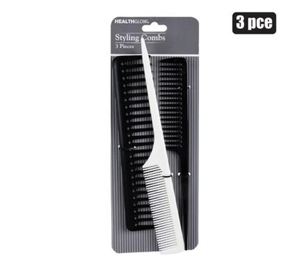 Hair Comb Plastic 3pc Styling