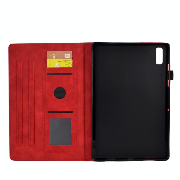 For Lenovo Tab P11 Gen 2 Rhombus Embossed Leatherette Tablet Case(Red)