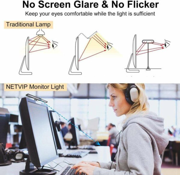 Computer Monitor Laptop Screen Hanging LED Lamp