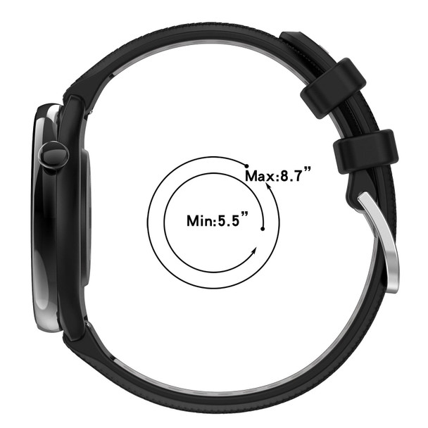 For Xiaomi MI Watch S1 Pro 22mm Sports Two-Color Steel Buckle Silicone Watch Band(Black+Grey)