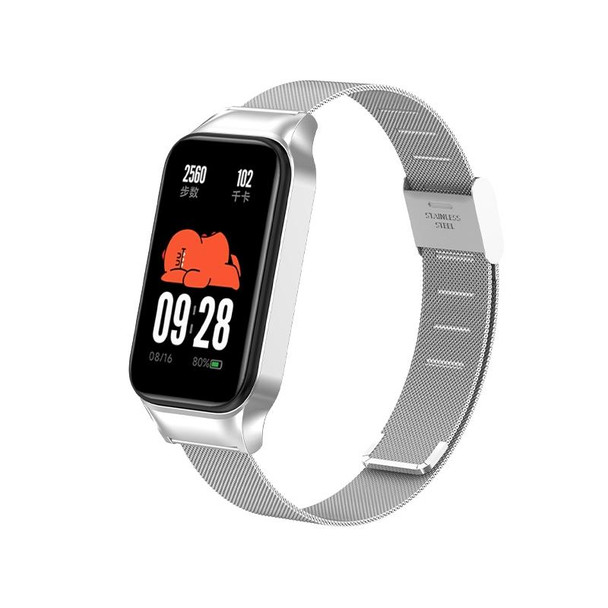 For Redmi Band 2 Milan Buckle Metal Watch Band(Silver)