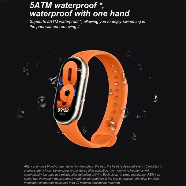 Xiaomi Mi Band 8 1.62 inch AMOLED Screen 5ATM Waterproof Smart Watch, Support Blood Oxygen / Heart Rate Monitor (Black)