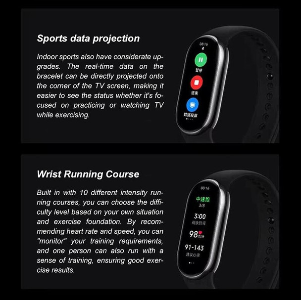 Xiaomi Mi Band 8 1.62 inch AMOLED Screen 5ATM Waterproof Smart Watch, Support Blood Oxygen / Heart Rate Monitor (Black)