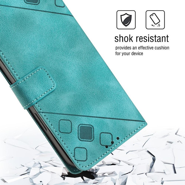 Skin-feel Embossed Leather Phone Case For Xiaomi Redmi Note 12 Pro 5G Global / Redmi Note 12 Pro 5G China(Green)