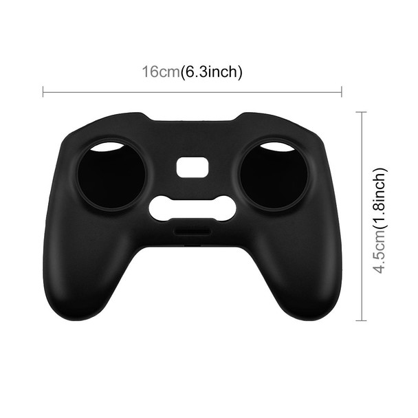 For DJI FPV Combo Remote Control PULUZ Silicone Protective Case with Neck Strap (Black)