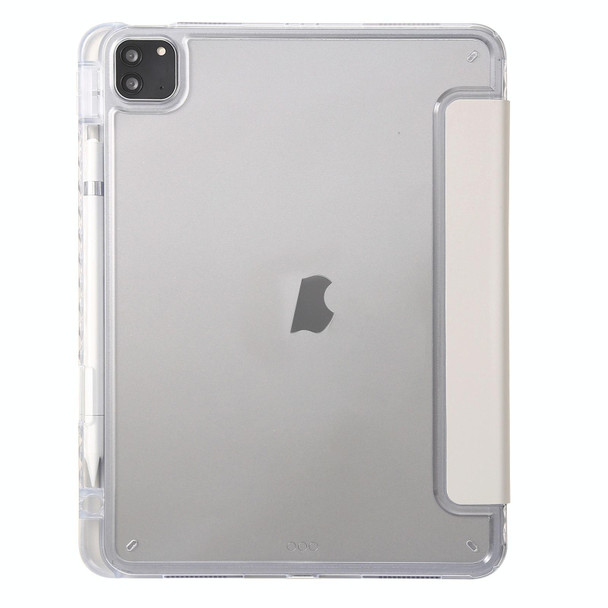 Clear Acrylic Leatherette Tablet Case For iPad Pro 12.9 2022/ 2021 / 2020 / 2018(Grey)
