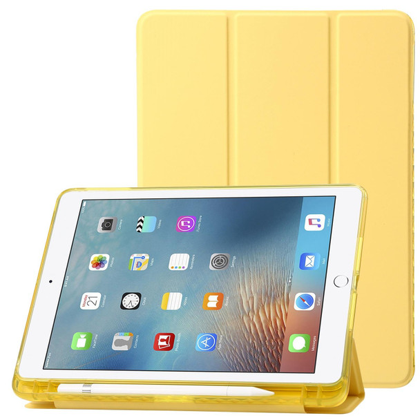 Clear Acrylic Leatherette Tablet Case For iPad Air 2 / Air / 9.7 2018 / 9.7 2017(Yellow)