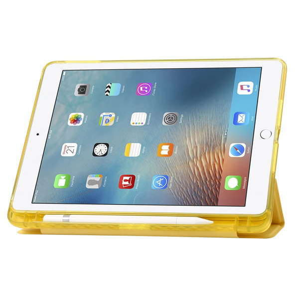 Clear Acrylic Leatherette Tablet Case For iPad Air 2 / Air / 9.7 2018 / 9.7 2017(Yellow)