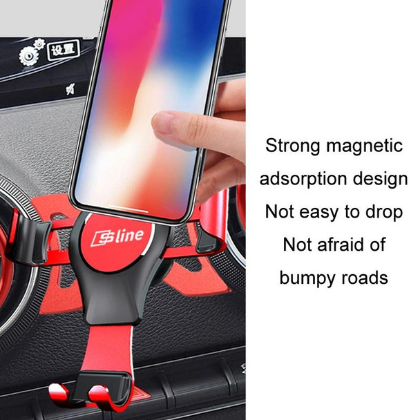 For Audi Car Strong Magnetic Phone Holder(A3/S3 Stand 1 Red)