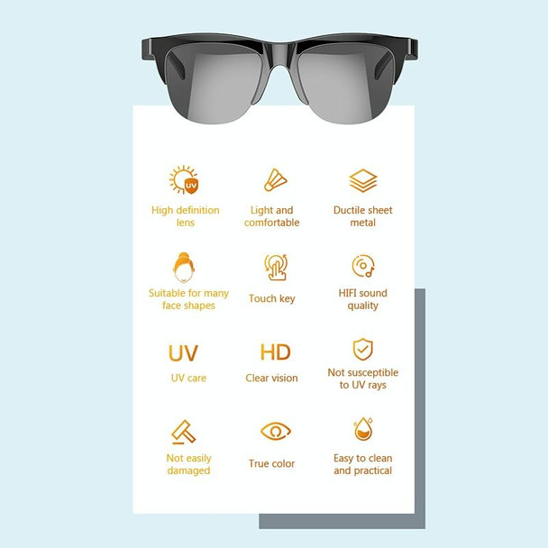 F06 Universal Style Bluetooth 5.3 Smart Sunglasses Wireless Headset Anti-Strong Light Anti-Polarized Sunglasses