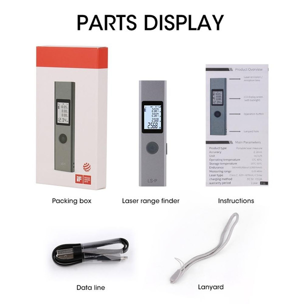 LS-P 25m Rechargeable LCD Digital Laser Rangefinder Distance Meter