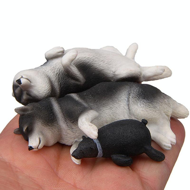 Cute Kawaii Sleeping Pet Figurine Collection Decoration Fridge Magnet Beige Side Lying  Shiba  Inu 
