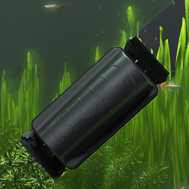 ZY-03M Medium+Ordinary Blade Fish Tank Glass Magnetic Brush Aquarium Double Side Cleaning Brush(Black)
