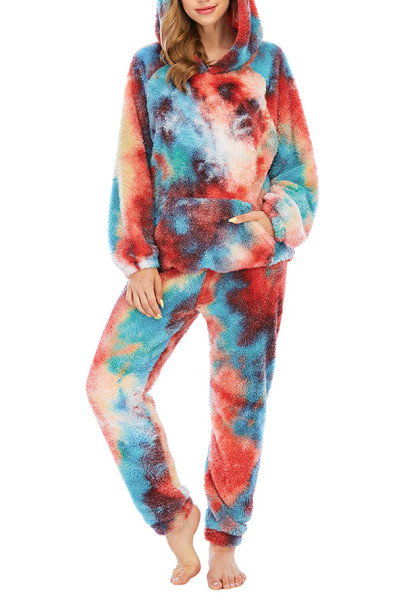 2 Piece Tie-Dye Hoodie PJ Set