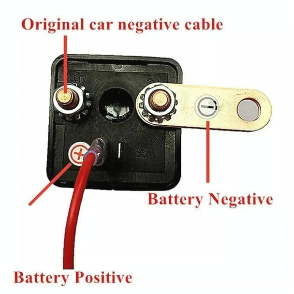 ZL180 12V 120A Car Relay Remote Rireless Battery Isolator with Battery Clip x 1 & Remote Control x 1