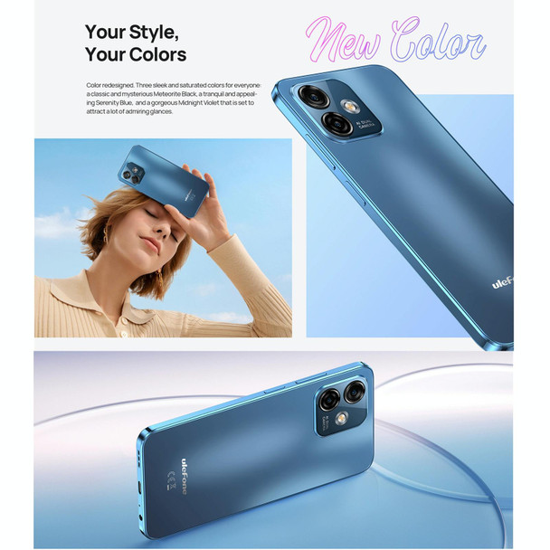 Ulefone Note 16 Pro, 8GB+128GB, Dual Back Cameras, Face ID & Side Fingerprint Identification, 4400mAh Battery, 6.52 inch Android 13 Unisoc T606 OctaCore up to 1.6GHz, Network: 4G, Dual SIM, OTG (Blue
