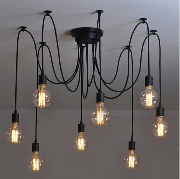 Nu Home 8 Cord Black Vintage Chandelier