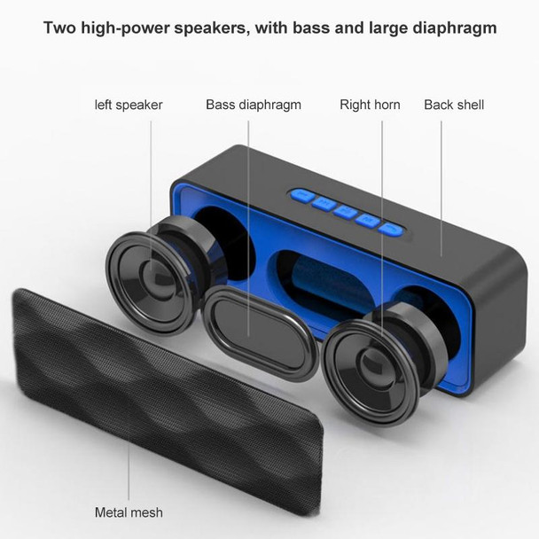 SC211 Pro Outdoor Multi-function Card Wireless Bluetooth Speaker Standard Edition (Blue)