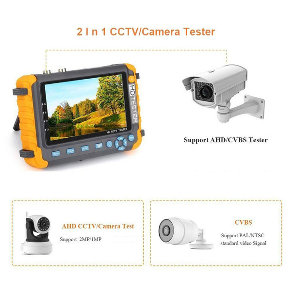 5800ACT-VH 5 Inch Large Screen Engineering Treasure Coaxial AHD / TVI / CVI 8MP Analog Video Surveillance Tester