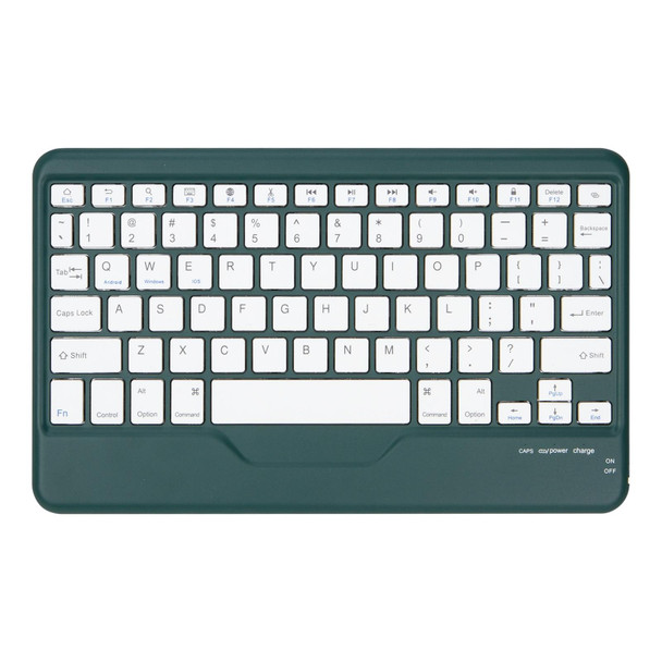 Z10B Pen Slot Bluetooth Keyboard Leather Tablet Case For iPad 10th Gen 10.9 2022(Green)