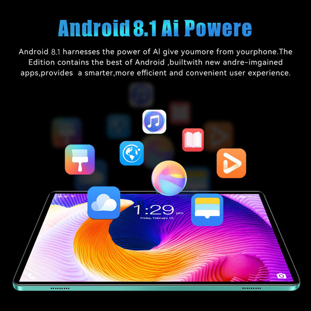 12S Pro 4G LTE Tablet PC, 10.1 inch, 4GB+64GB, Android 8.1  MTK6755 Octa-core 2.0GHz, Support Dual SIM / WiFi / Bluetooth / GPS