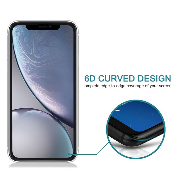 9H 6D Anti-peep Tempered Glass Film for iPhone XR