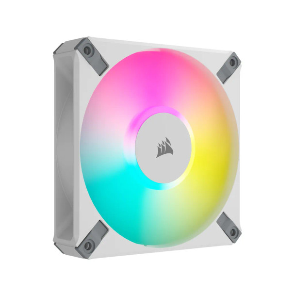 CORSAIR AF ELITE Series; AF120 RGB ELITE WHITE; 120mm Fluid Dynamic RGB Fan with AirGuide; Single Pack
