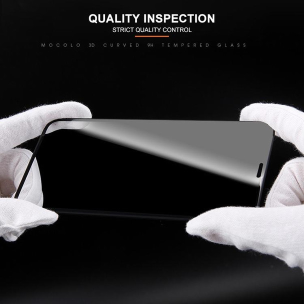 mocolo 0.33mm 9H 3D Round Edge Privacy Anti-glare Tempered Glass Film for iPhone 11 Pro / XS / X(Black)