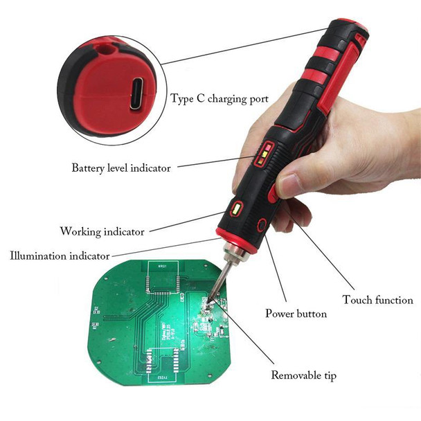 USB Rechargeable Portable Wireless Soldering Iron Kit