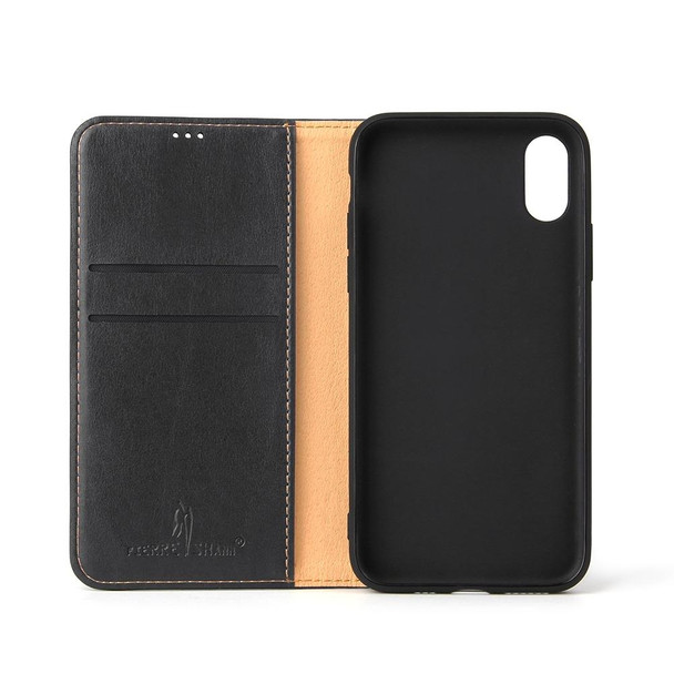Horizontal Flip PU Leather Case for iPhone XS Max, with Holder & Card Slots & Wallet(Black)