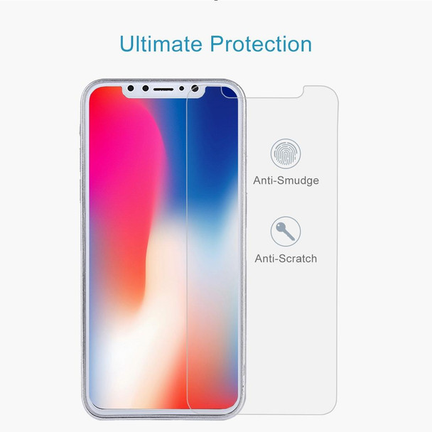 iPhone X 9H Surface Hardness 2.5D Transparent Tempered Glass Front + Back Screen Protector