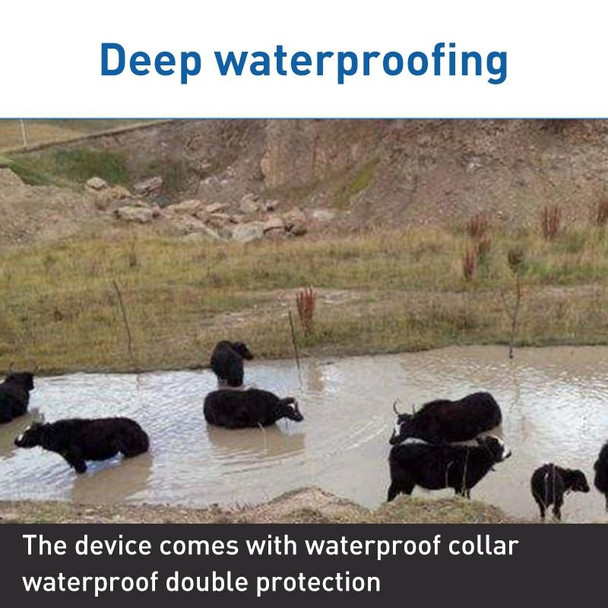 Intelligent Waterproof GPS Pet Tracker Solar Energy Electronic Cattle Sheep Positioning Locator (Black)