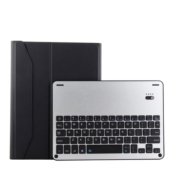 1139B Detachable Bluetooth 3.0 Aluminum Alloy Keyboard + Lambskin Texture Leatherette Tablet Case for iPad Pro 11 inch (2018), with Three-gear Adjustment / Magnetic / Sleep Function (Black Silver)