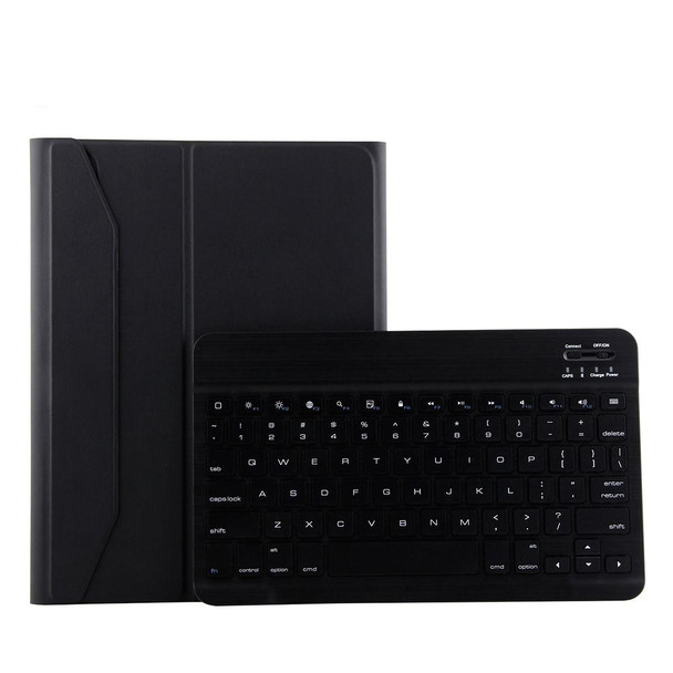 1130B Detachable Bluetooth 3.0 ABS Brushed Texture Keyboard + Lambskin Texture Leatherette Tablet Case for iPad Pro 11 inch (2018), with Three-gear Adjustment / Magnetic / Sleep Function(Black)