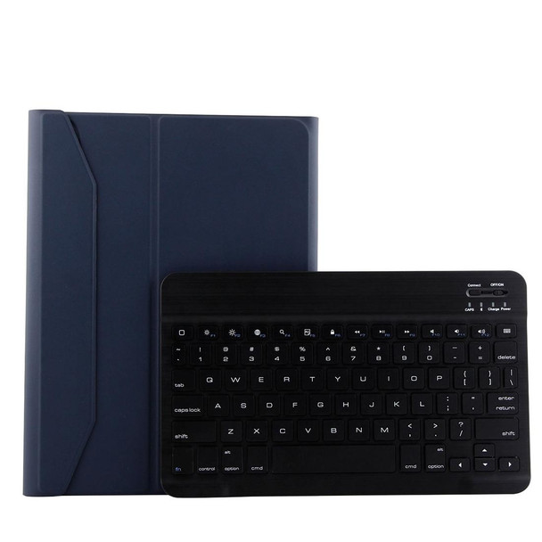 1130B Detachable Bluetooth 3.0 ABS Brushed Texture Keyboard + Lambskin Texture Leatherette Tablet Case for iPad Pro 11 inch (2018), with Three-gear Adjustment / Magnetic / Sleep Function(Blue)