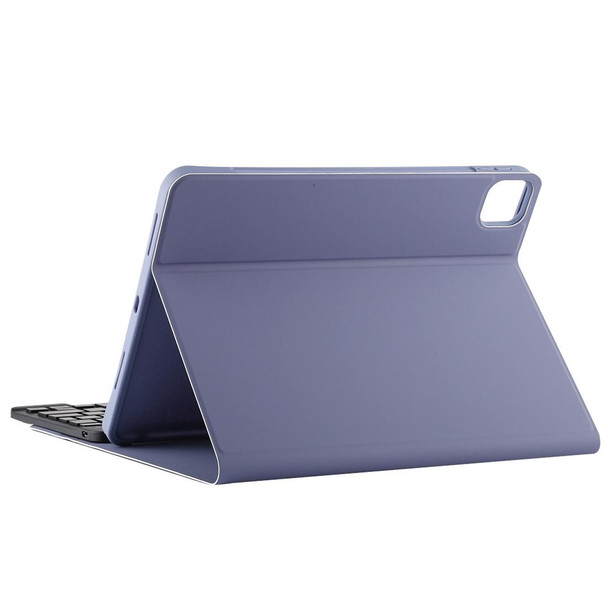 TG11BCS Detachable Bluetooth Black Keyboard Microfiber Leather Tablet Case for iPad Pro 11 inch (2020), with Backlight & Touchpad & Pen Slot & Holder (Purple)