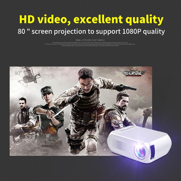 YG320 320*240 Mini LED Projector Home Theater, Support HDMI & AV & SD & USB (White)