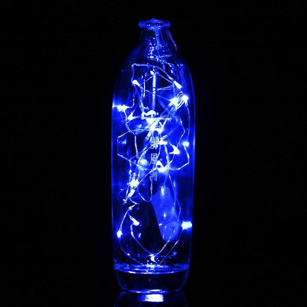 2m Silver Color Copper Wire String Light Festival Lamp / Decoration Light Strip, 20 LEDs SMD 0603 IP65 Waterproof CR2032 Button Batteries (Blue Light)
