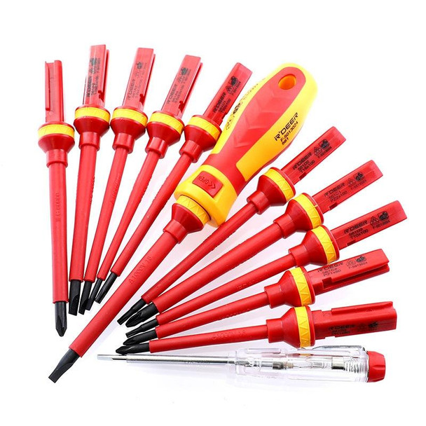 RDEER VDE-9913 13 In 1 Insulated Screwdriver Set Screwdriver Electrician Tools